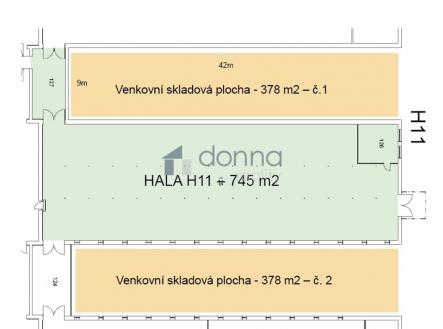 Pronájem skladu, 745 m²