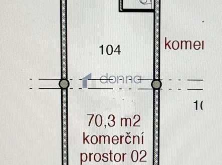 Pronájem obchodní prostory, 70 m²