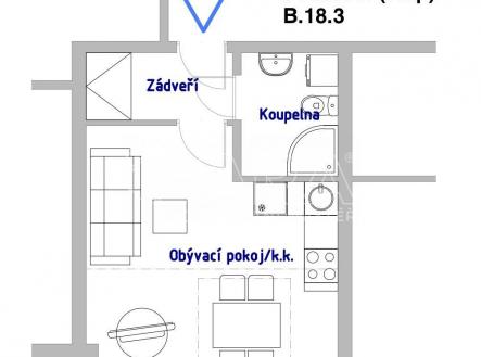 Pronájem bytu, 1+kk, 37 m²