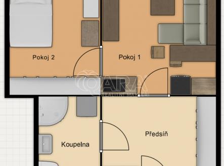 Prodej bytu, 2+kk, 37 m²