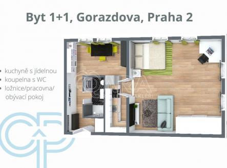 Prodej bytu, 1+1, 66 m²