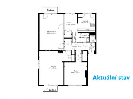 Prodej bytu, 3+1, 92 m²