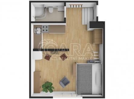 Pronájem bytu, 1+kk, 32 m²