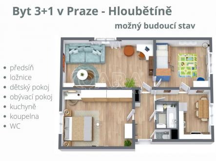 Prodej bytu, 3+1, 75 m²