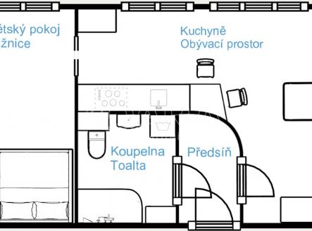 Prodej bytu, 2+kk, 53 m²