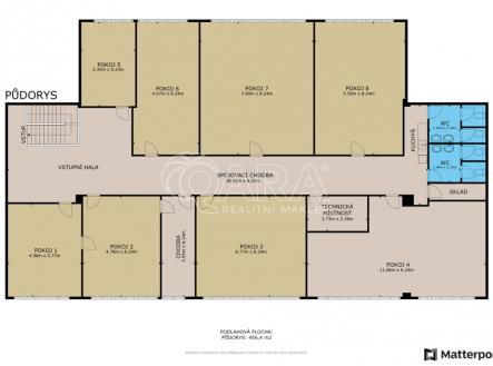 Pronájem kanceláře, 430 m²