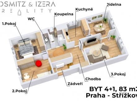 Prodej bytu, 4+1, 83 m²