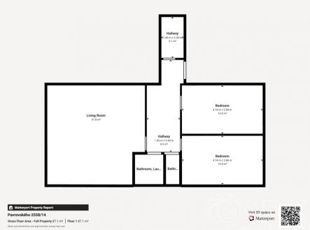Pronájem bytu, 3+kk, 82 m²