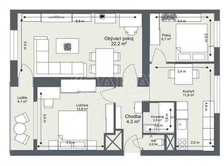 Prodej bytu, 3+1, 73 m²