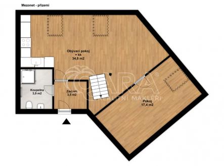 Pronájem bytu, 3+kk, 91 m²