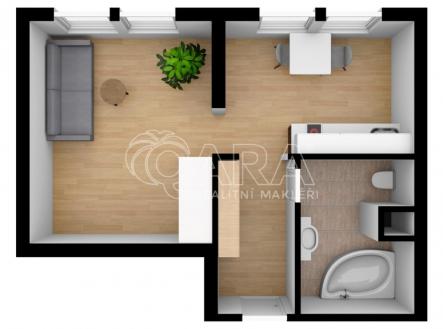 Pronájem bytu, 1+1, 32 m²