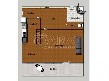 Prodej bytu, 1+1, 56 m²