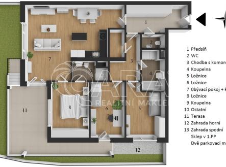 Pronájem bytu, 4+kk, 188 m²