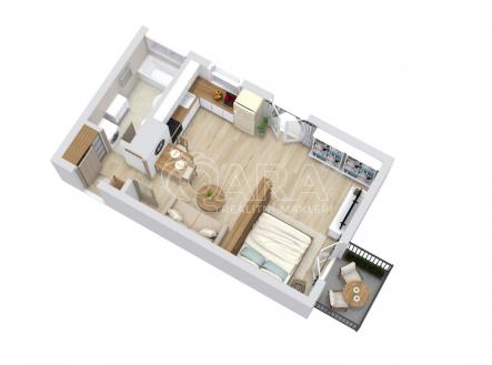 Prodej bytu, 1+kk, 43 m²