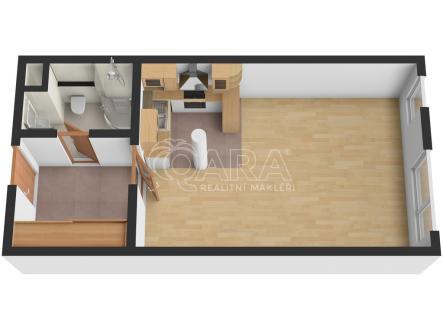 Pronájem bytu, 1+kk, 36 m²