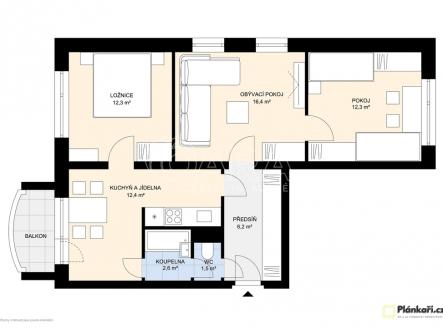 Prodej bytu, 3+1, 66 m²
