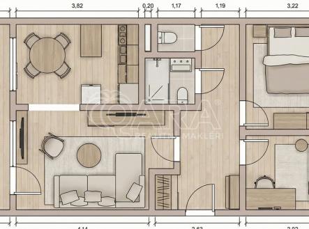 Prodej bytu, 3+1, 61 m²