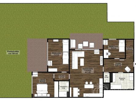 Pronájem bytu, 4+kk, 114 m²