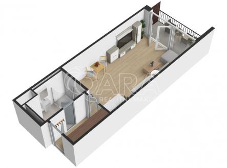 Pronájem bytu, 1+kk, 45 m²