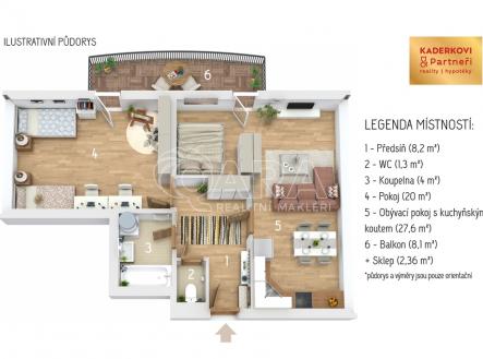 Prodej bytu, 2+kk, 71 m²