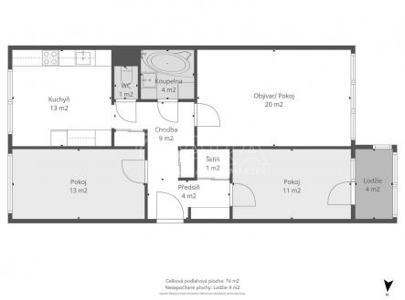Prodej bytu, 3+1, 80 m²