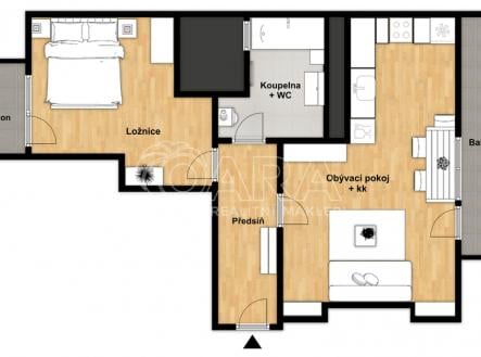 Prodej bytu, 2+kk, 48 m²