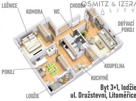 Prodej bytu, 3+1, 70 m²