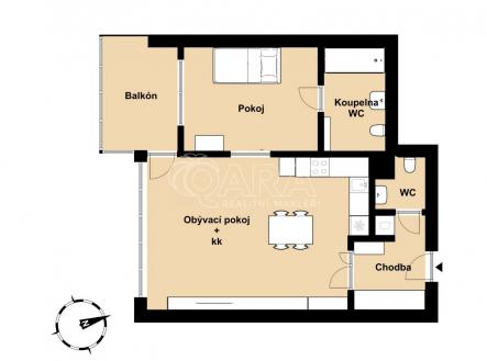 Pronájem bytu, 2+kk, 64 m²