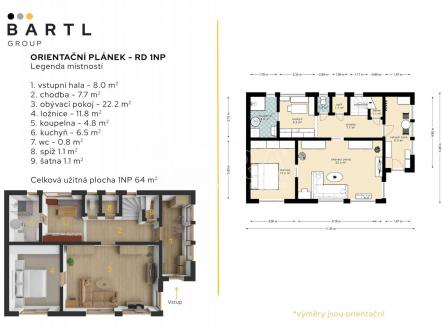 Prodej domu/vily, 61 m²