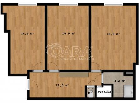 Prodej bytu, 3+kk, 71 m²