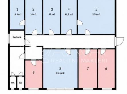 Pronájem kanceláře, 191 m²