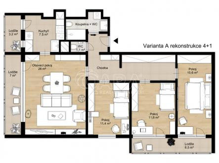 Prodej bytu, 4+1, 109 m²