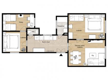Pronájem bytu, 4+1, 84 m²