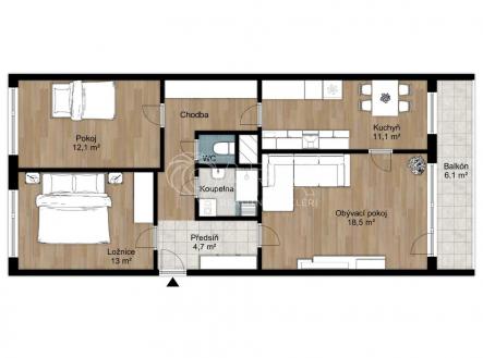 Pronájem bytu, 3+1, 80 m²