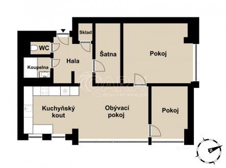 Prodej bytu, 3+kk, 72 m²