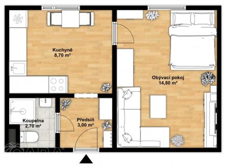 Prodej bytu, 1+1, 32,2 m²