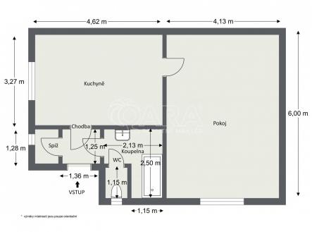 Pronájem bytu, 1+1, 48 m²