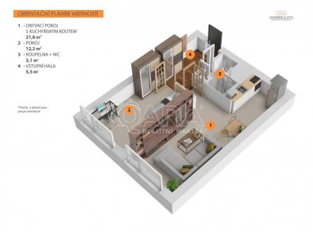 Prodej bytu, 2+kk, 47 m²
