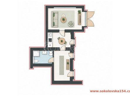 Prodej bytu, 1+1, 33 m²