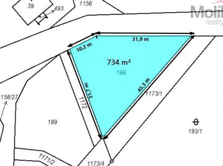 Prodej - pozemek pro bydlení, 734 m²