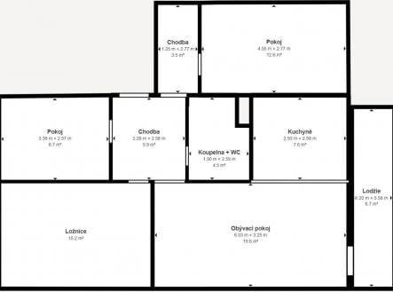 Prodej bytu, 4+1, 79 m²