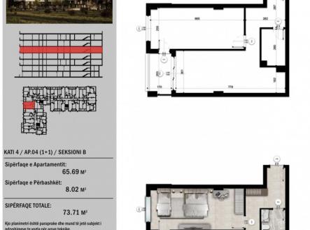 Prodej bytu, 2+kk, 73,7 m²