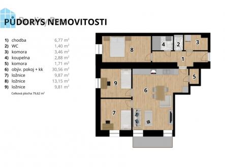 Prodej bytu, 4+kk, 89 m²