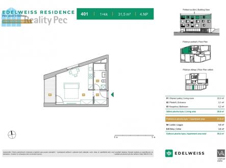 Prodej bytu, 1+kk, 39 m²