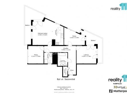 Prodej bytu, 4+kk, 100 m²