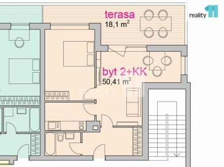 Pronájem bytu, 2+kk, 50 m²