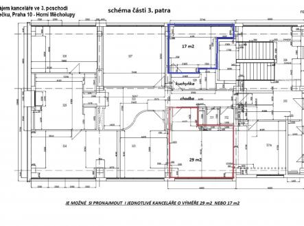 Pronájem - kanceláře, 29 m²