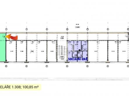Pronájem kanceláře, 100 m²