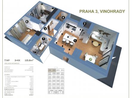 Prodej bytu, 3+kk, 88 m² obrázek