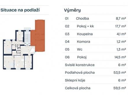 Prodej bytu, 2+kk, 54 m²